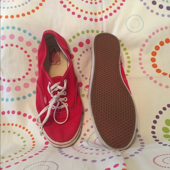 Red VANS shoes. Like new. - Picture 3 of 3